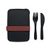 Lunchbox mit Besteck SUNDAY, Schwarz