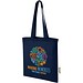 Madras 140 g/m² Baumwoll Tragetasche aus GRS recycelter Baumwolle, 7L, navy