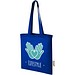 Madras 140 g/m² Baumwoll Tragetasche aus GRS recycelter Baumwolle, 7L, royalblau
