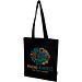 Madras Blend 140 g/m² Tragetasche aus GRS-recycelter Baumwolle 7L, schwarz