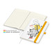 Geiger-Notes Match-Book Creme Bestseller Notizbuch Natura A5, inkl. Druck, gelb