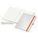 Geiger-Notes Match-Book green+blue Notizbuch A4 Cover-Star Recycling-Matt, inkl. Druck auf Einband, orange