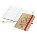 Geiger-Notes Match-Book White Bestseller Notizbuch A5 Natura braun, inkl. Druck, rot