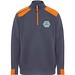 Maverick Pullover für Herren mit halbem Reißverschluss, 280 g/m2, blei/orange, 3XL