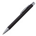 LANCE® Softtouch Metallkugelschreiber Abu-Dhabi, Beschläge silber matt, blaue Mine, schwarz