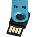 Mini USB-Stick, aquablau, 1GB