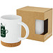 Neiva 425 ml Keramiktasse mit Korkboden, weiss