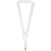Neve Sublimation Lanyard für mit Loop, weiss, 25mm