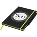 Noir Edge A5 Notizbuch mit farbigem Rand, schwarz,limone