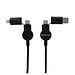 Oakland RCS rKunststoff 1,2m 6-in-1 Fast-Charging 45W Kabel, schwarz