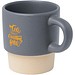 Olympia 130 ml stapelbarer Expresso Becher mit Tonboden, grau