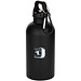 Oregon 400 ml matte RCS-zertifizierte einwandige Trinkflasche aus recyceltem Edelstahl mit Karabinerhaken, schwarz