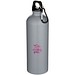 Oregon 750 ml matte RCS-zertifizierte, einwandige Trinkflasche aus recyceltem Edelstahl mit Karabinerhaken, grau