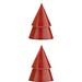 Originalhome Weihnachtsbaum Kerze M, 2er Set, rot