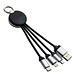 reeves® 3-in-1 Ladekabel mit Beleuchtung Puhalani, blau