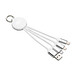 reeves® 3-in-1 Ladekabel mit Beleuchtung PUHALANI, weiß / weiß