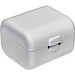 Reiseadapter in einem Kunststoffetui mit Adaptern für US, UK, AUS, Asien und EU, weiss