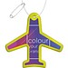 RFX™ H-09 Reflektierender PVC-Anhänger Flugzeugs, neongelb