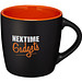 Keramikbecher Riviera, 340 ml, schwarz/orange