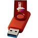 Rotate USB-Stick 3.0 aus Metall, hellrot, 64GB