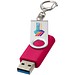 Rotate USB-Stick 3.0 mit Schlüsselanhänger, magenta, 16GB