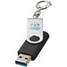 Rotate USB-Stick 3.0 mit Schlüsselanhänger, schwarz, 64GB