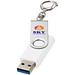 Rotate USB-Stick 3.0 mit Schlüsselanhänger, weiss, 64GB