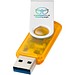 Rotate USB-Stick 3.0 transparent, orange, 16GB