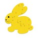 Samenpapier in Klappkärtchen, Ostern, Häschen, 1-seit. Druck