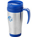 Sanibel Isolierbecher, 400 ml, silber,blau