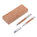 Schreibset CORK SIGNATURE,braun, silber