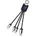 SCX.design C15 Quatro Ladekabel mit Leuchtlogo, blau