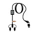 SCX.design C48 CarPlay 5-in-1 Ladekabel mit Leuchtlogo, schwarz