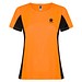 Shanghai Sport T-Shirt für Damen, Fluor Orange / schwarz, L