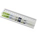 Sticky-Mate® Haftnotizen mit gedrucktem 15 cm Lineal aus recyceltem Material, weiss, 50 pages