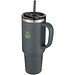 Sydney 1200 ml doppelwandiger RCS-zertifizierter Kupfer-Vakuum Isolierbecher mit Strohhalm, grau