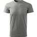 T-Shirt Herren Basic, 2XL, dunkelgrau melliert