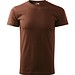 T-Shirt Herren Basic, S, schokolade