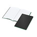 Geiger-Notes Tablet-Book A5 schwarz, Farbschnitt und Prägung in grün