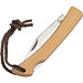 Taschenmesser mit Bambusschalen und Aufhängeschlaufe, beige