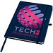 Teak A5 Hardcover Notizbuch, liniert, aus recyceltem Material, navy