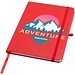 Teak A5 Hardcover Notizbuch, liniert, aus recyceltem Material, rot