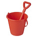 Tides recycelter Strandeimer und Spaten, rot