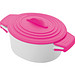 Topf aus Porzellan mit Silikondeckel Delhi,pink