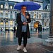 Topless-Mini-Taschenschirm, euroblau