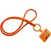 Tubyard Lanyard mit Telefonhalterung und elastischem Band, orange
