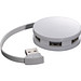USB-Hub aus Kunststoff mit 4 Anschlüssen, weiss