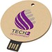 USB-Stick 2.0 rund aus recyceltem Papier, Kraftpapier, 1GB