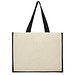 Varai 320 g/m Canvas und Jute Einkaufstasche 23L, schwarz