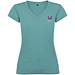 Victoria T-Shirt mit V-Ausschnitt für Damen, Dusty Blue, 2XL
